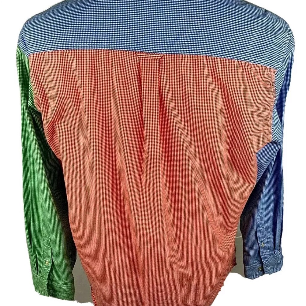 Chaps Multicolor Block Check Button Down Shirt - image 3